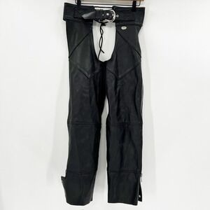 Harley Davidson Leather Motorcycle Chaps USA Made Biker Women's Small